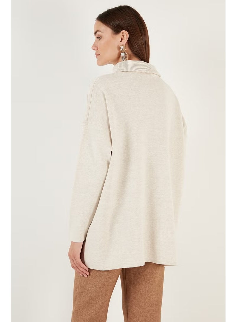 Lela Half Zipper Oversize Knitwear Sweater Women's Sweater 4616079 - Image 1